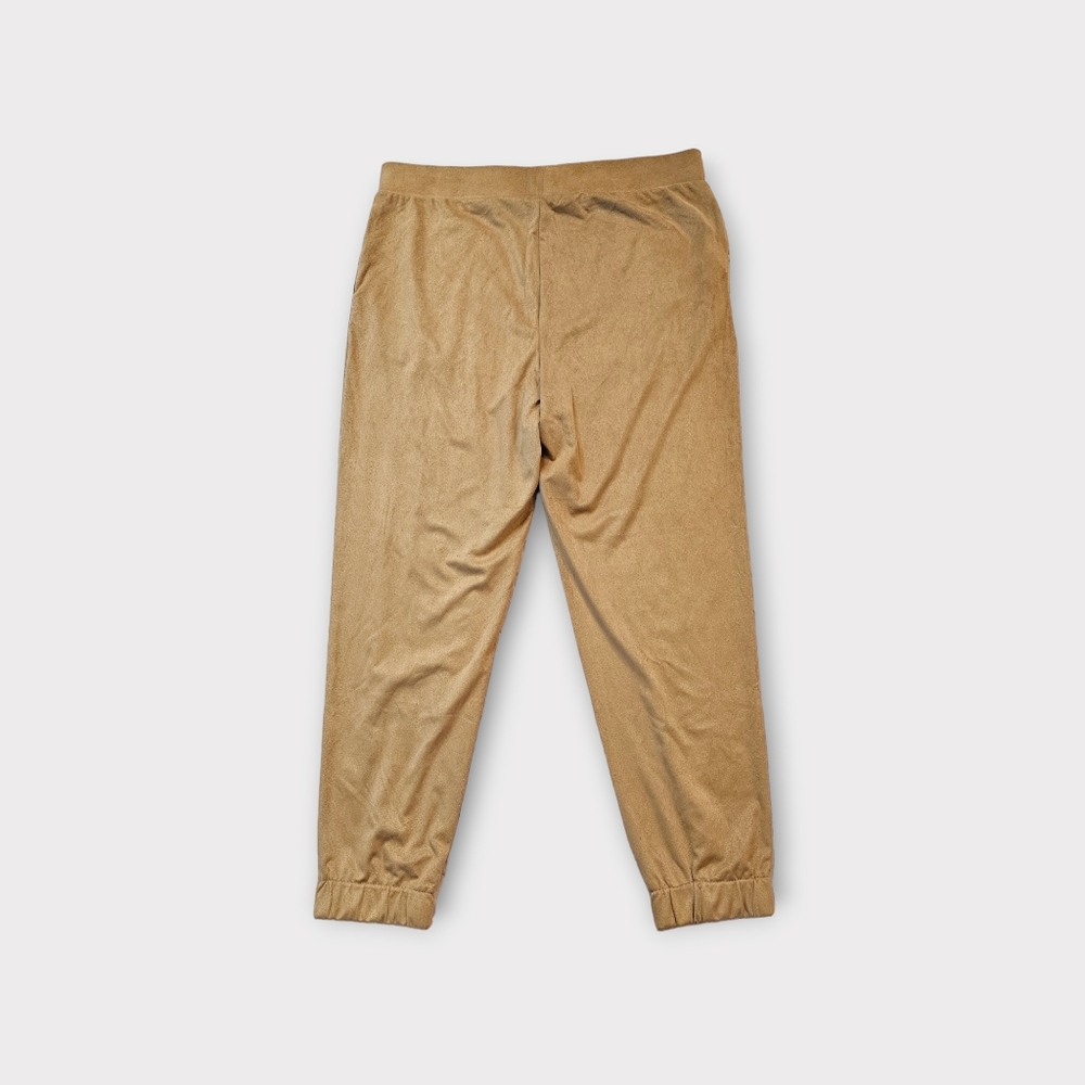 Cupio Velour Sweatpants in Beige Size Large - Picture 3 of 9